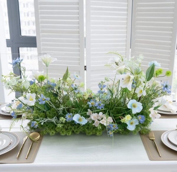 Lush Artificial Floral Table Centerpiece  （Colour B)