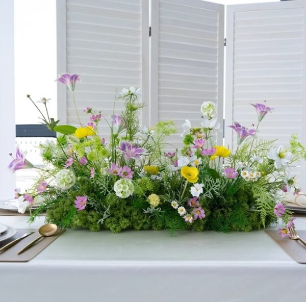 Lush Artificial Floral Table Centerpiece  （Colour C)