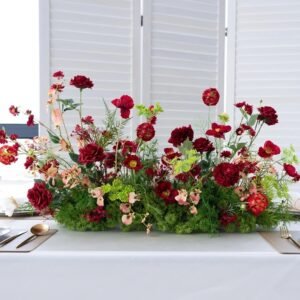 Lush Artificial Floral Table Centerpiece  (Colour D)