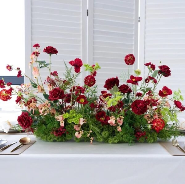 Lush Artificial Floral Table Centerpiece  (Colour D)